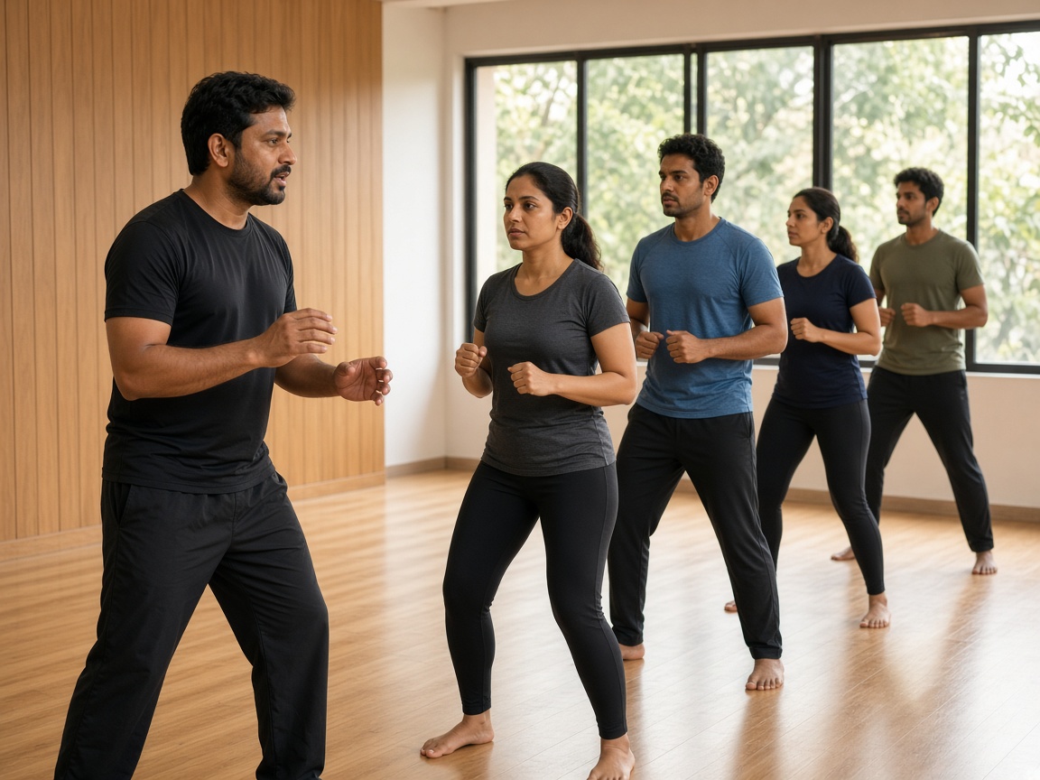 Academy class in a bright training studio